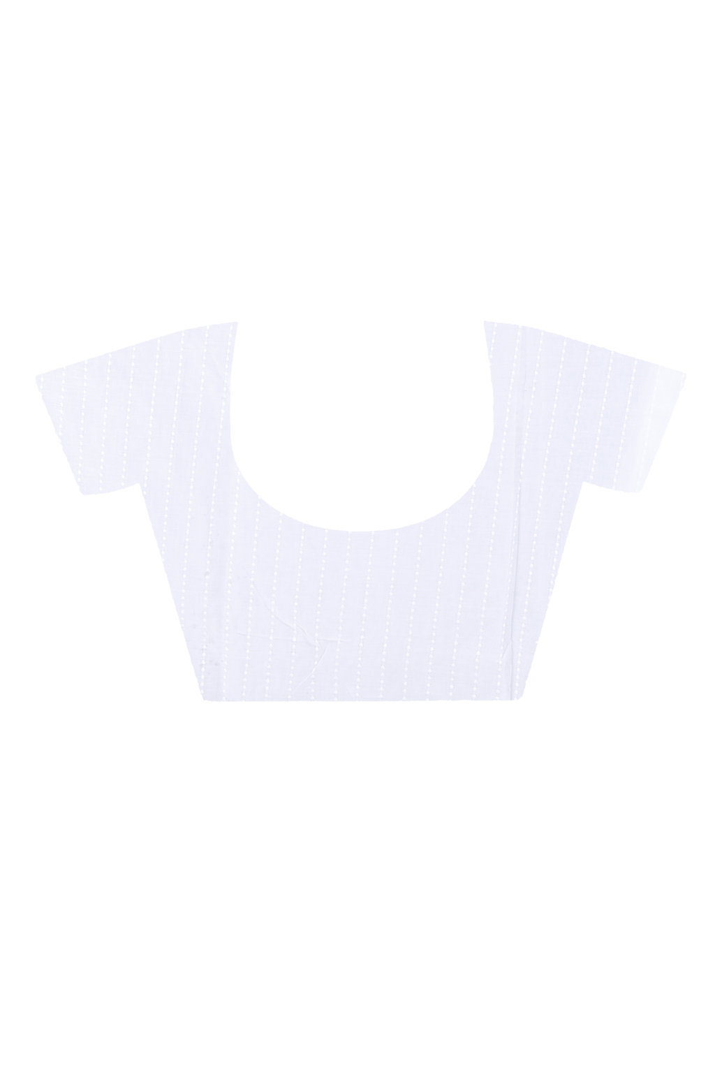 Blue White Pure Cotton LalPori Hand Loom Saree (1254)